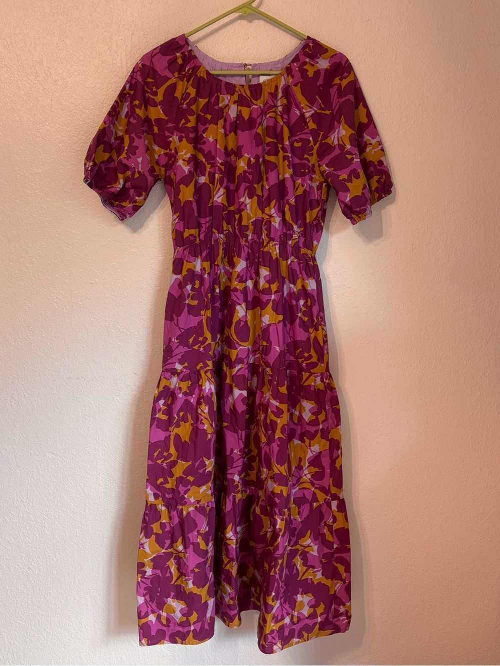 Greylin Poplin Floral Midi Dress Small